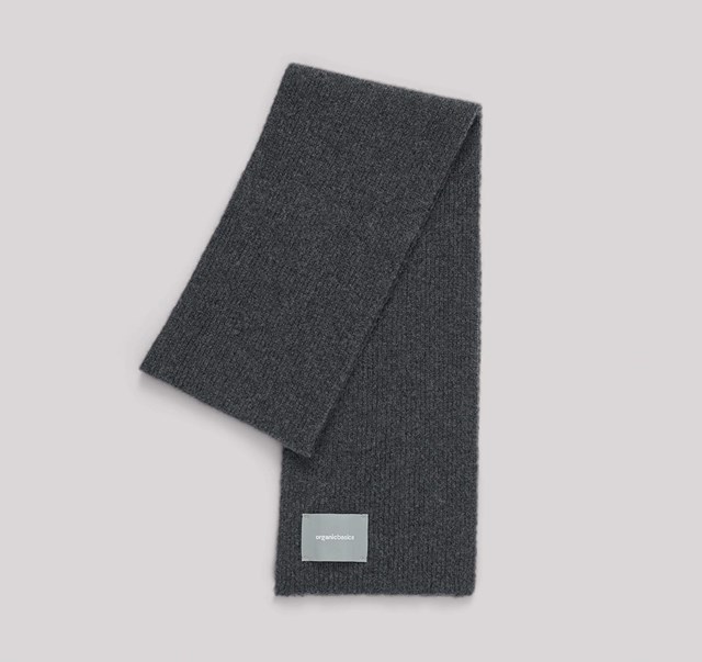Écharpe en laine recyclée - Charcoal Melange de Organic Basics 2