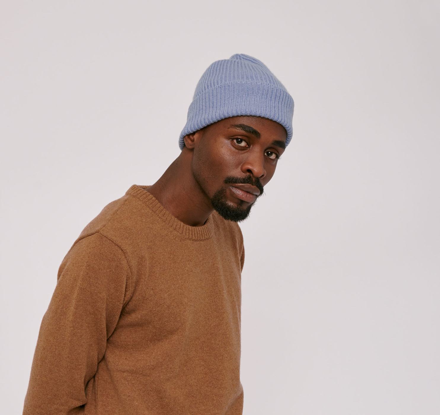 Bonnet en laine recyclée - Light Blue de Organic Basics 4