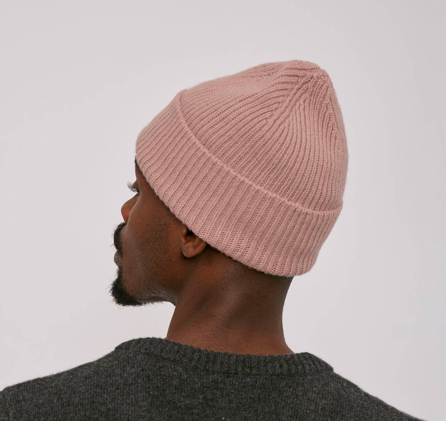 Bonnet en laine recyclée - Dusty Rose de Organic Basics 4