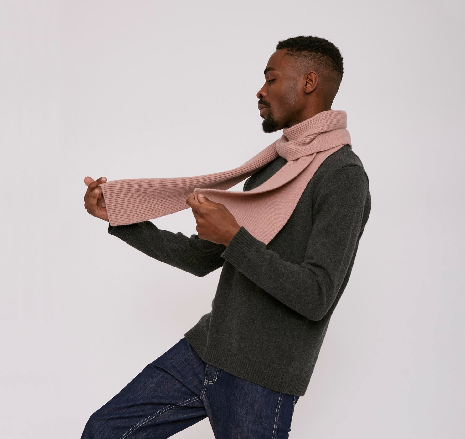 Écharpe en laine recyclée - Dusty Rose de Organic Basics 5