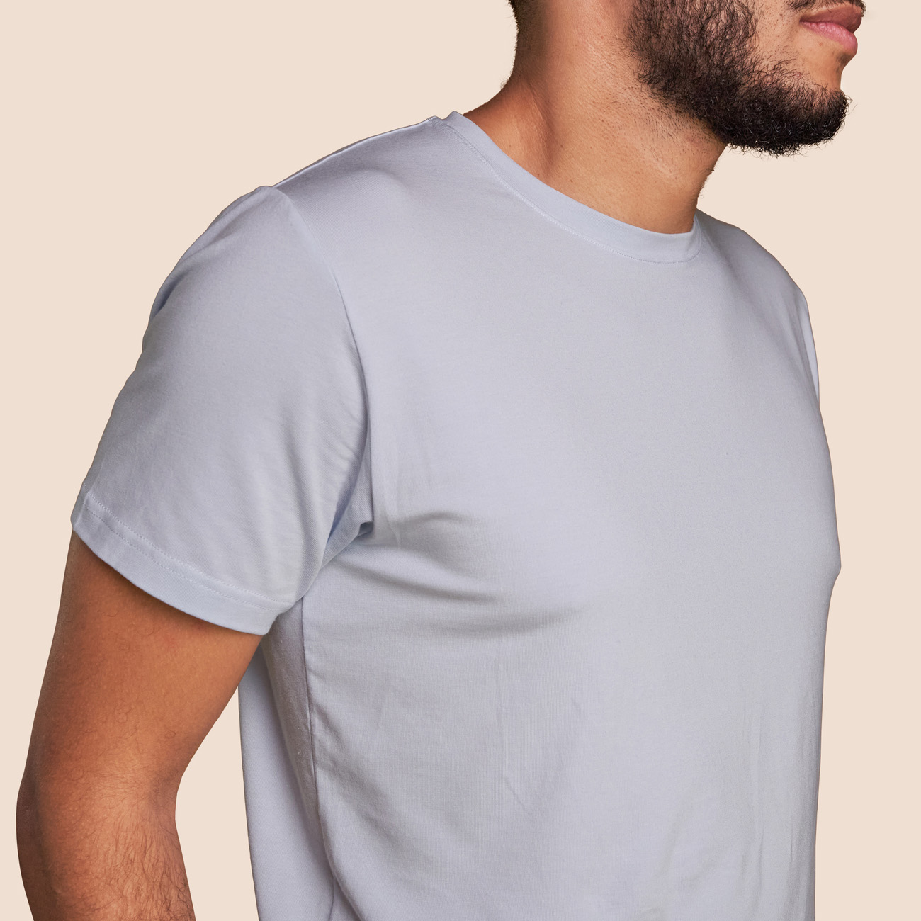 Tshirt bleu ciel confortable hommes coton micromodal