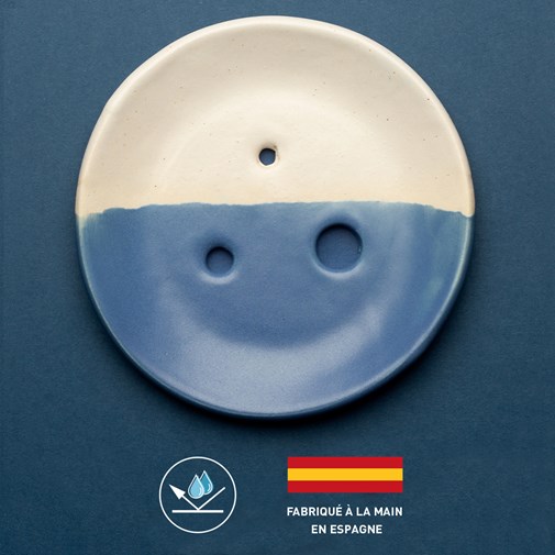Porte-savon | Bleu en céramique