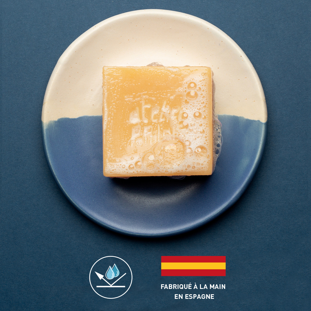 Porte-savon | Bleu en céramique 3