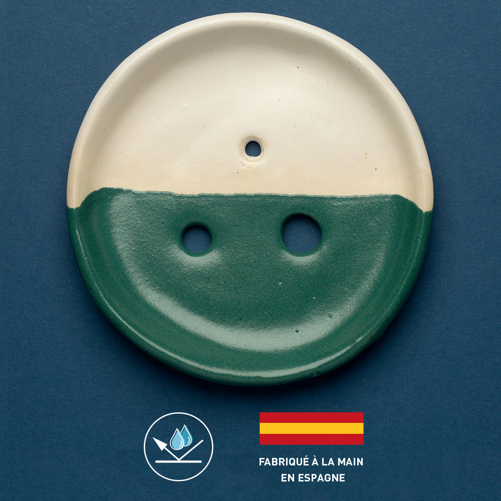 Porte-savon | Vert en céramique 2