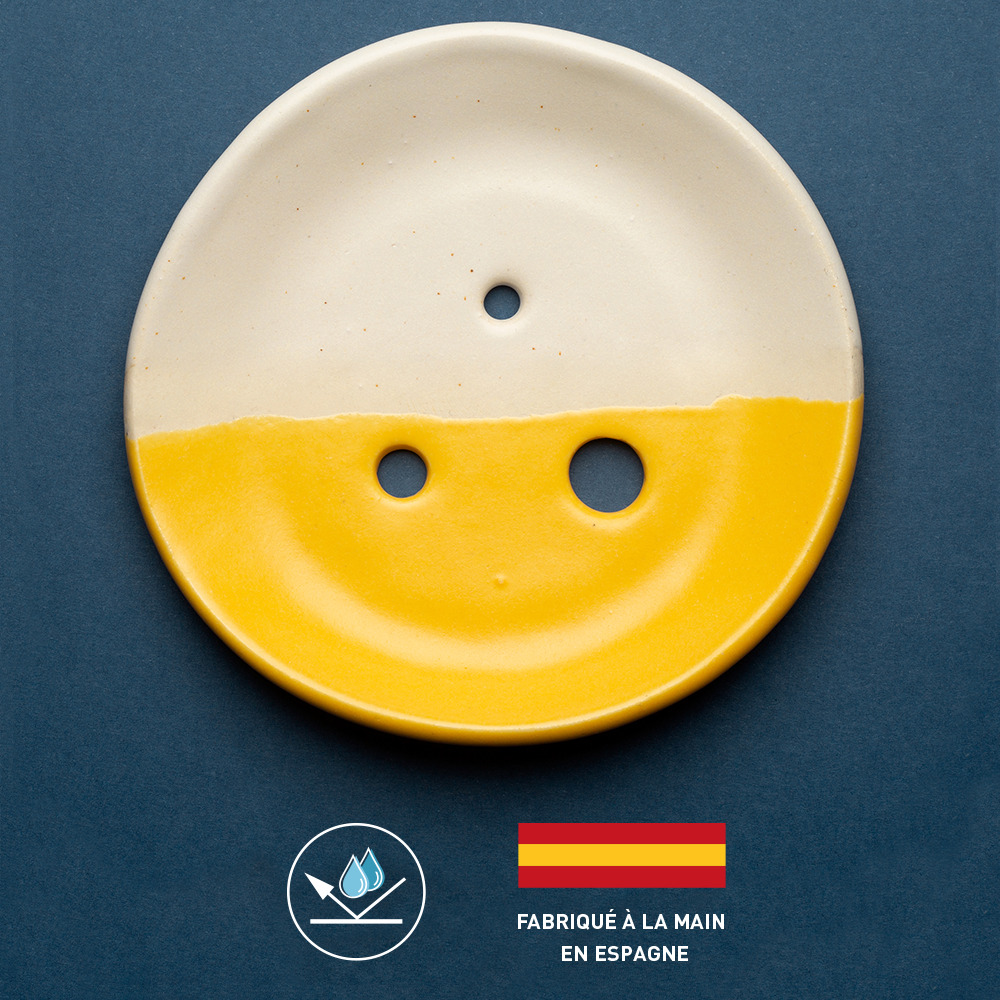 Porte-savon | Jaune en céramique 2