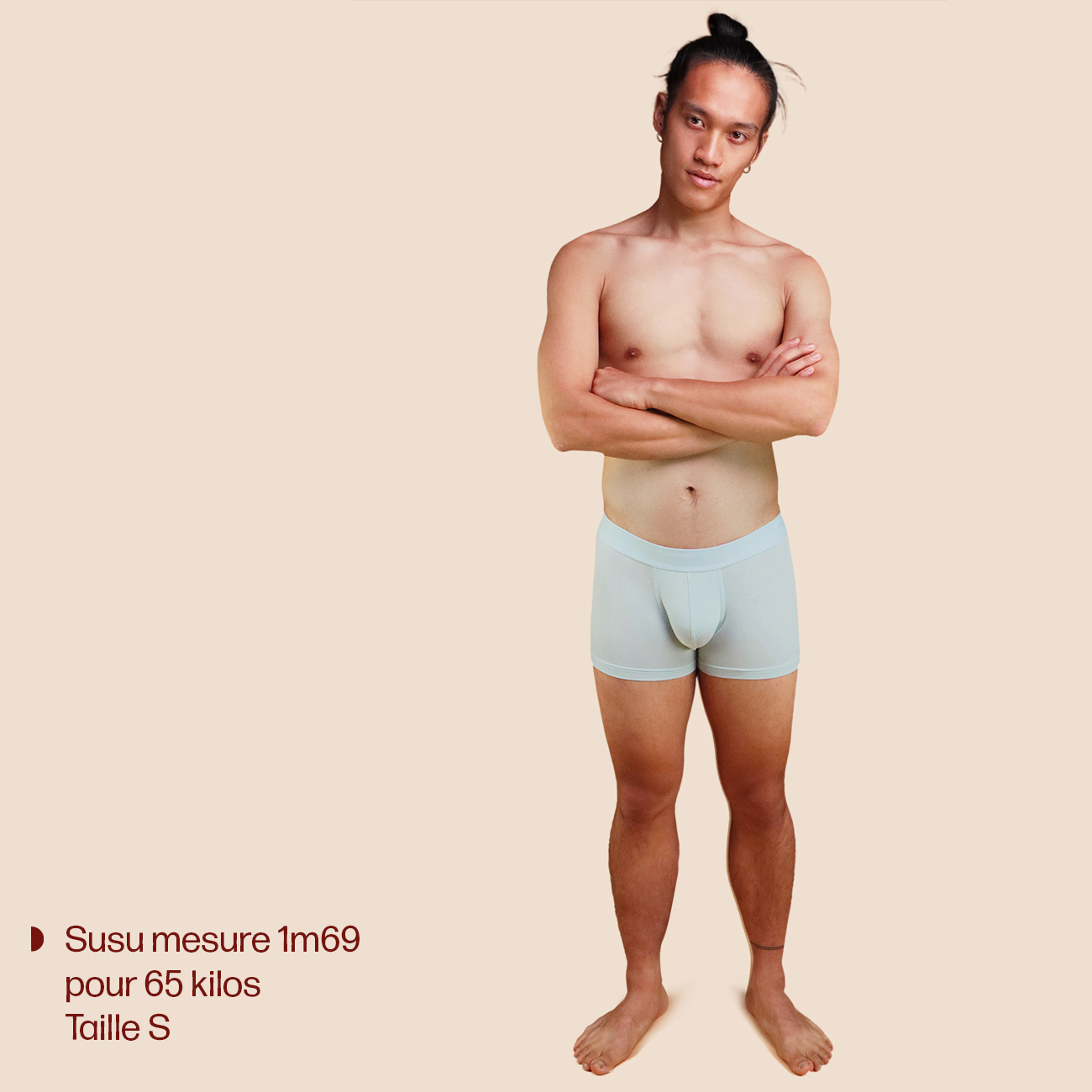 Boxer confort bleu ciel pour homme Pétrone