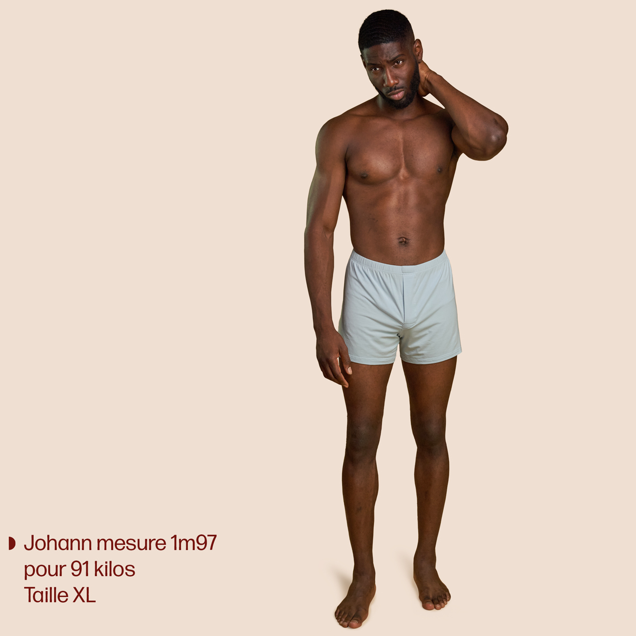 caleçon bleu ciel pour homme Pétrone