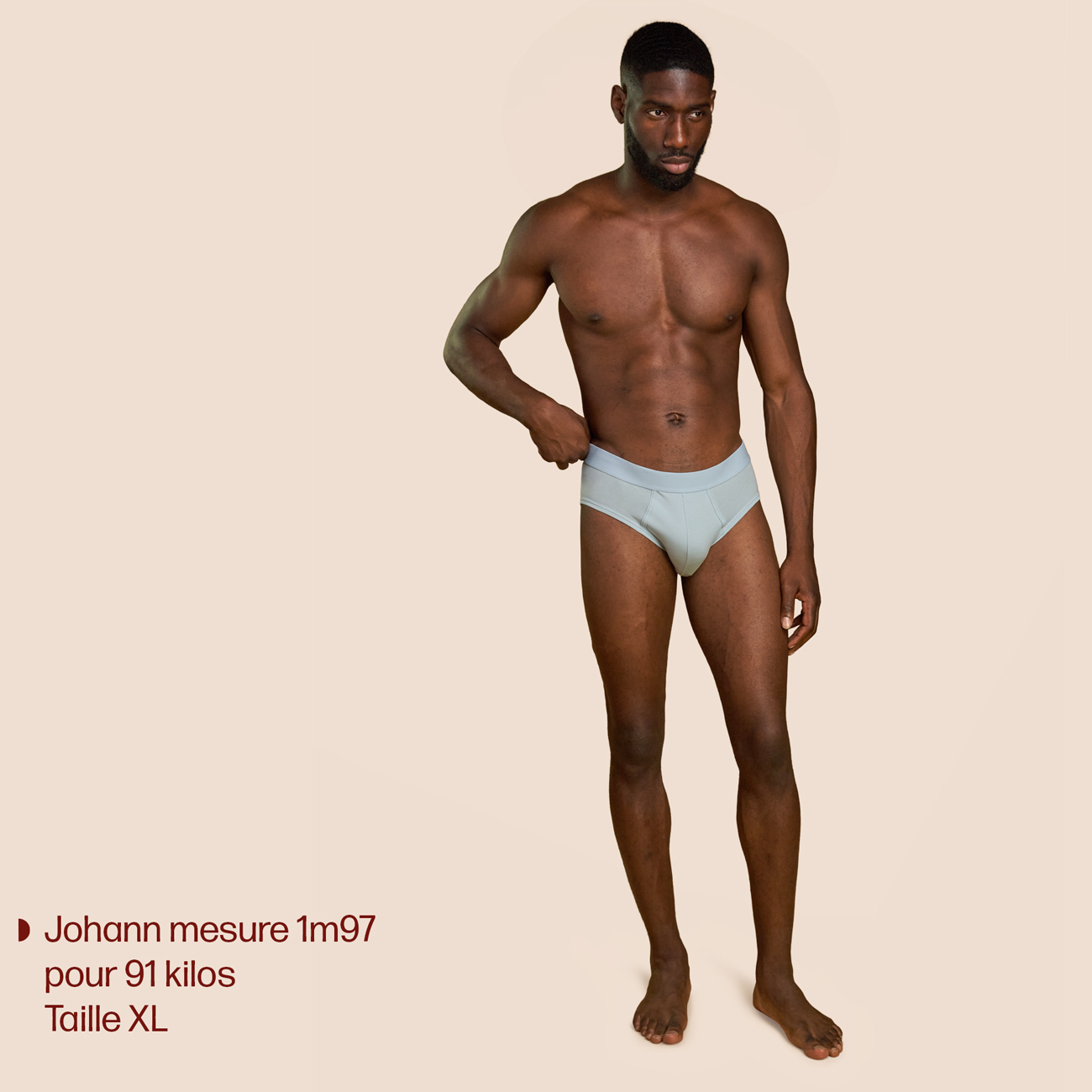 Slip bleu ciel pour homme Pétrone