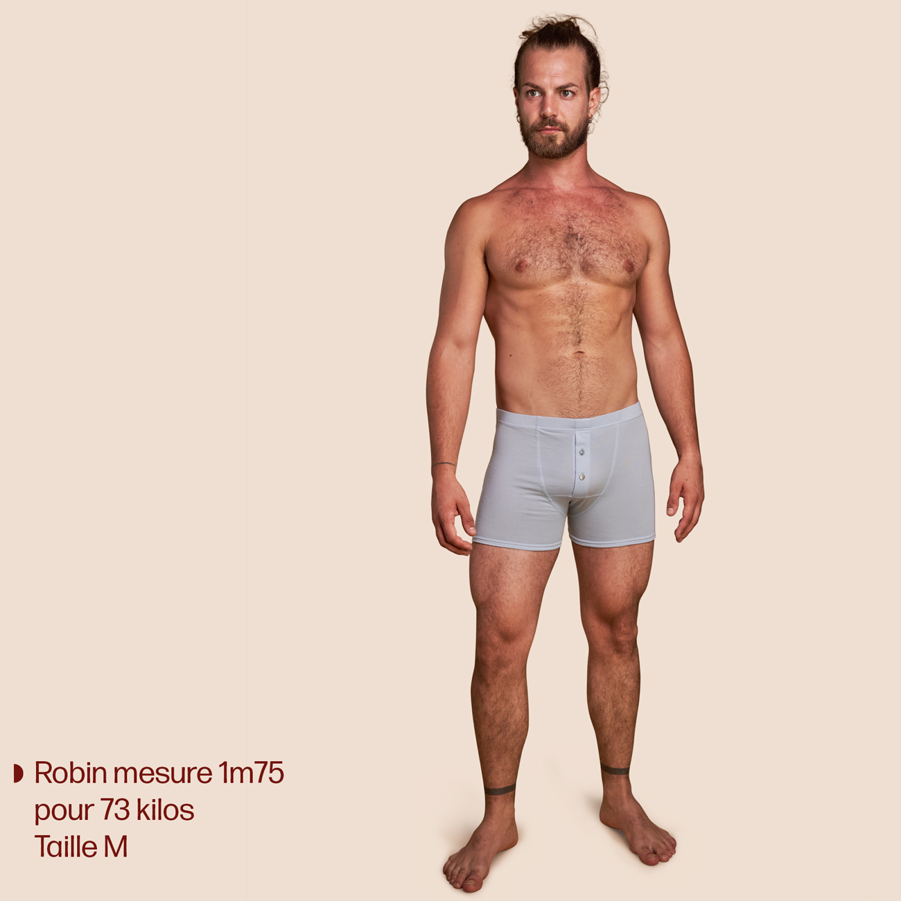 Boxer vintage bleu ciel pour homme Pétrone