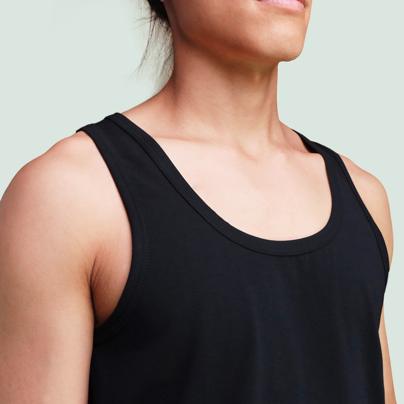 Débardeur bleu marine en coton pima & micromodal 4