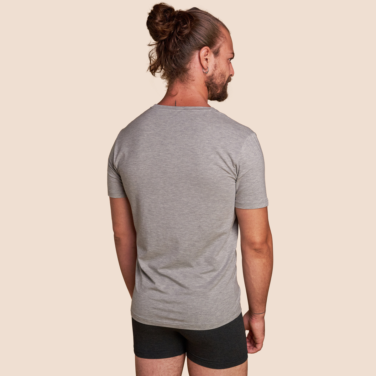 Maillot de corp gris chiné pour homme Pétrone