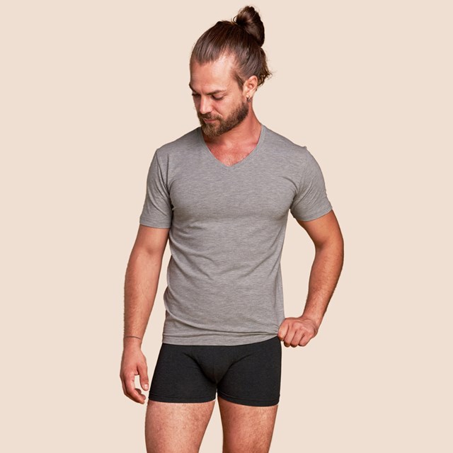 Maillot de corp gris chiné pour homme Pétrone