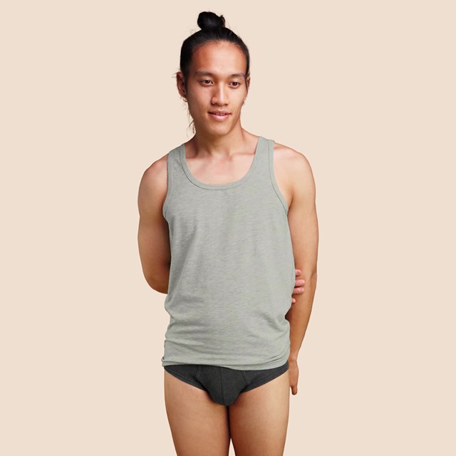 Débardeur gris chiné pour homme Pétrone