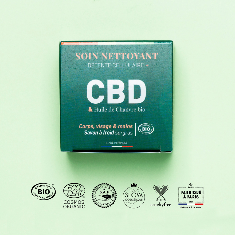 Soin Nettoyant Détente cellulaire + CBD | Savon à froid surgras certifié BIO 2