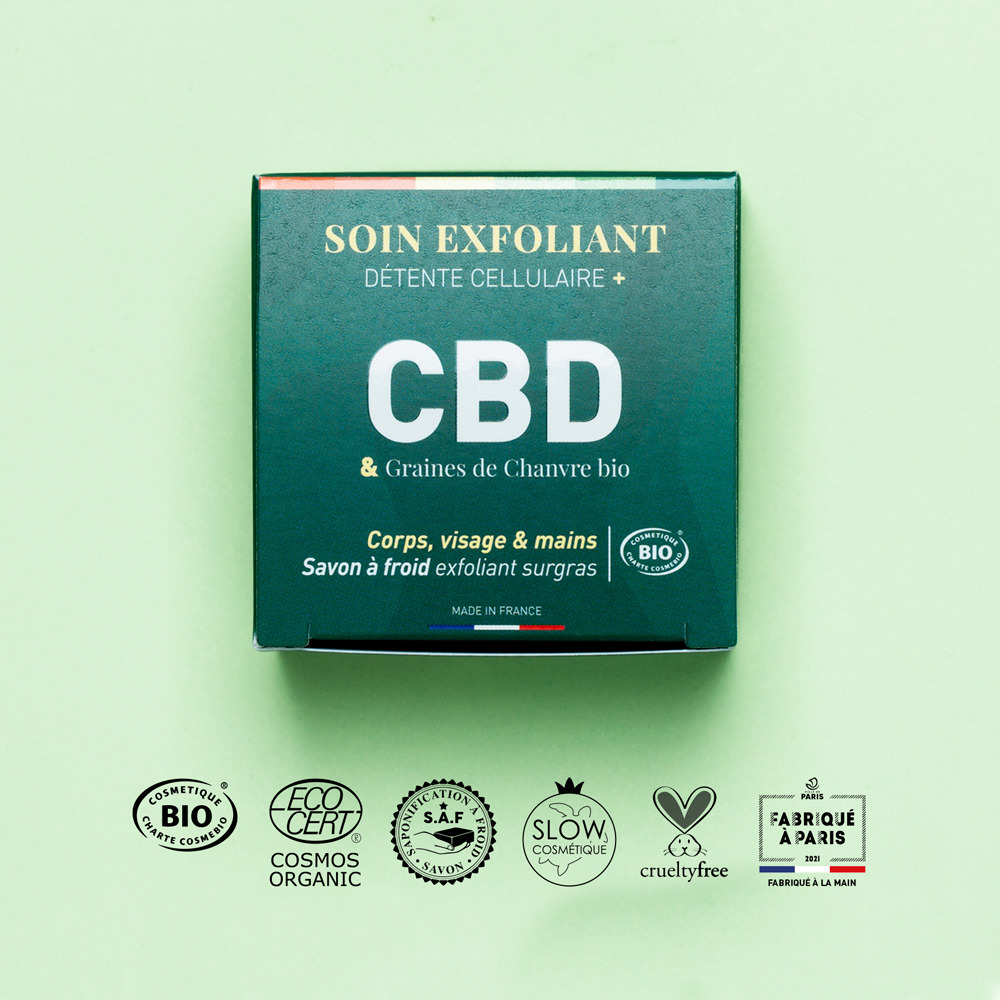 Soin Exfoliant Détente cellulaire + CBD | Savon à froid surgras certifié BIO 2