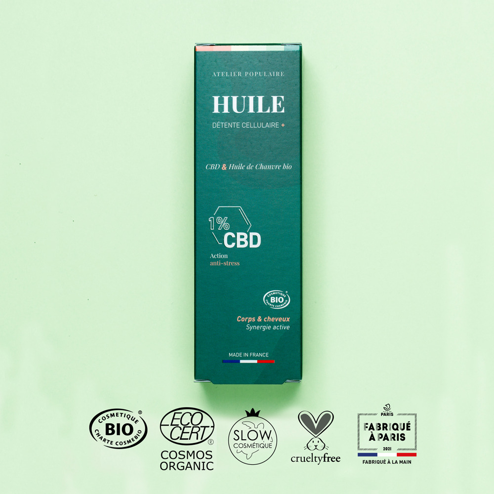 Huile Détente Cellulaire + CBD Bio | 100mL 3