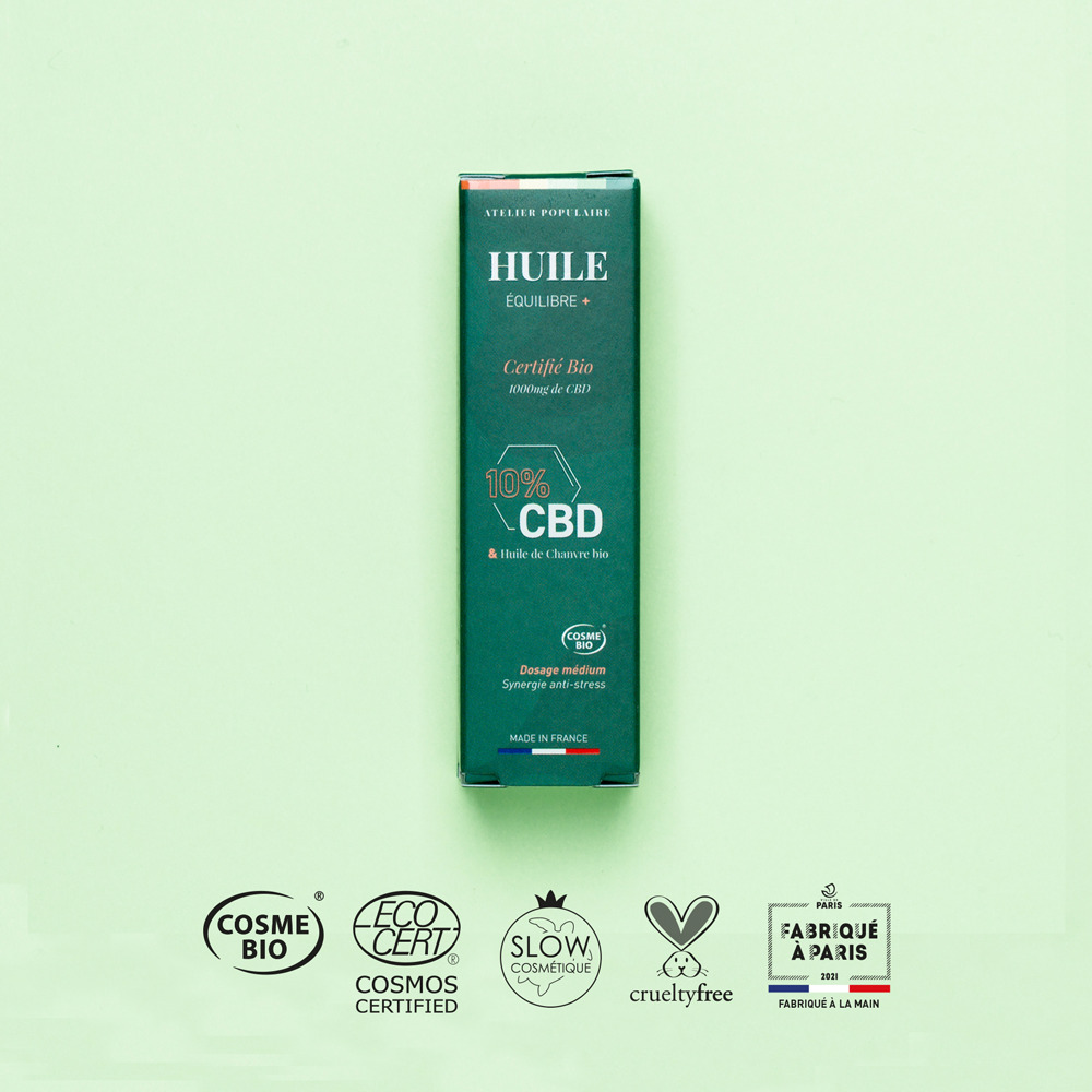 Huile Équilibre + 10% CBD Certifié Bio | 10 mL 3