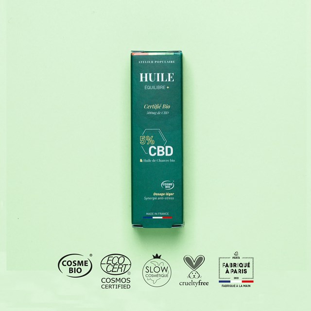 Huile Équilibre + 5% CBD Certifié Bio | 10 mL 3