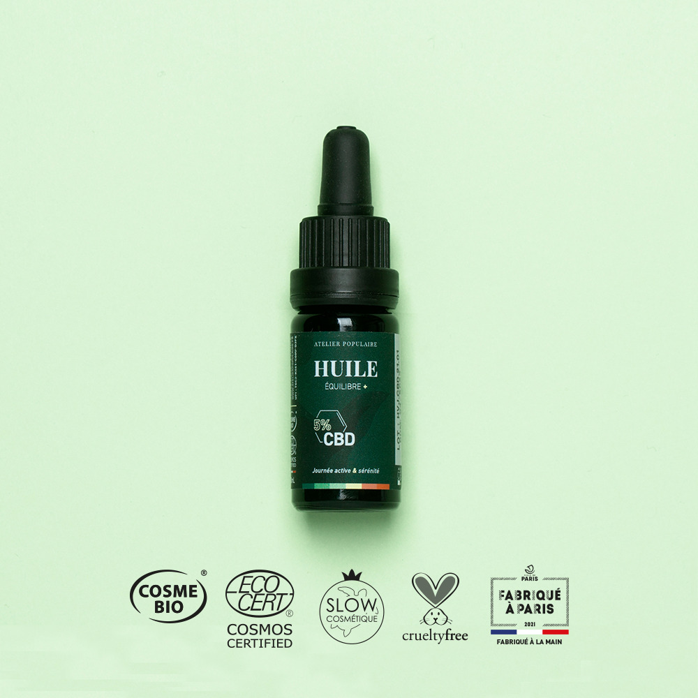 Huile Équilibre + 5% CBD Certifié Bio | 10 mL 2