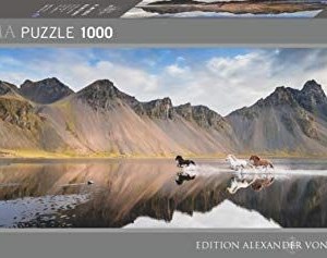 HEYE Puzzle - Iceland Horses - Panoramique 1000 Pièces