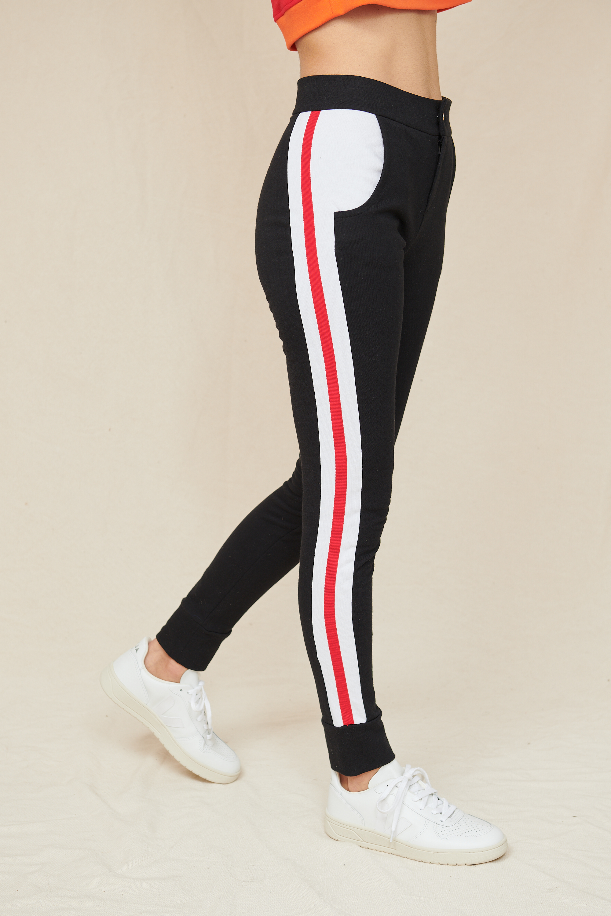 Pantalon Christi bandes contrastantes et coton bio Cote