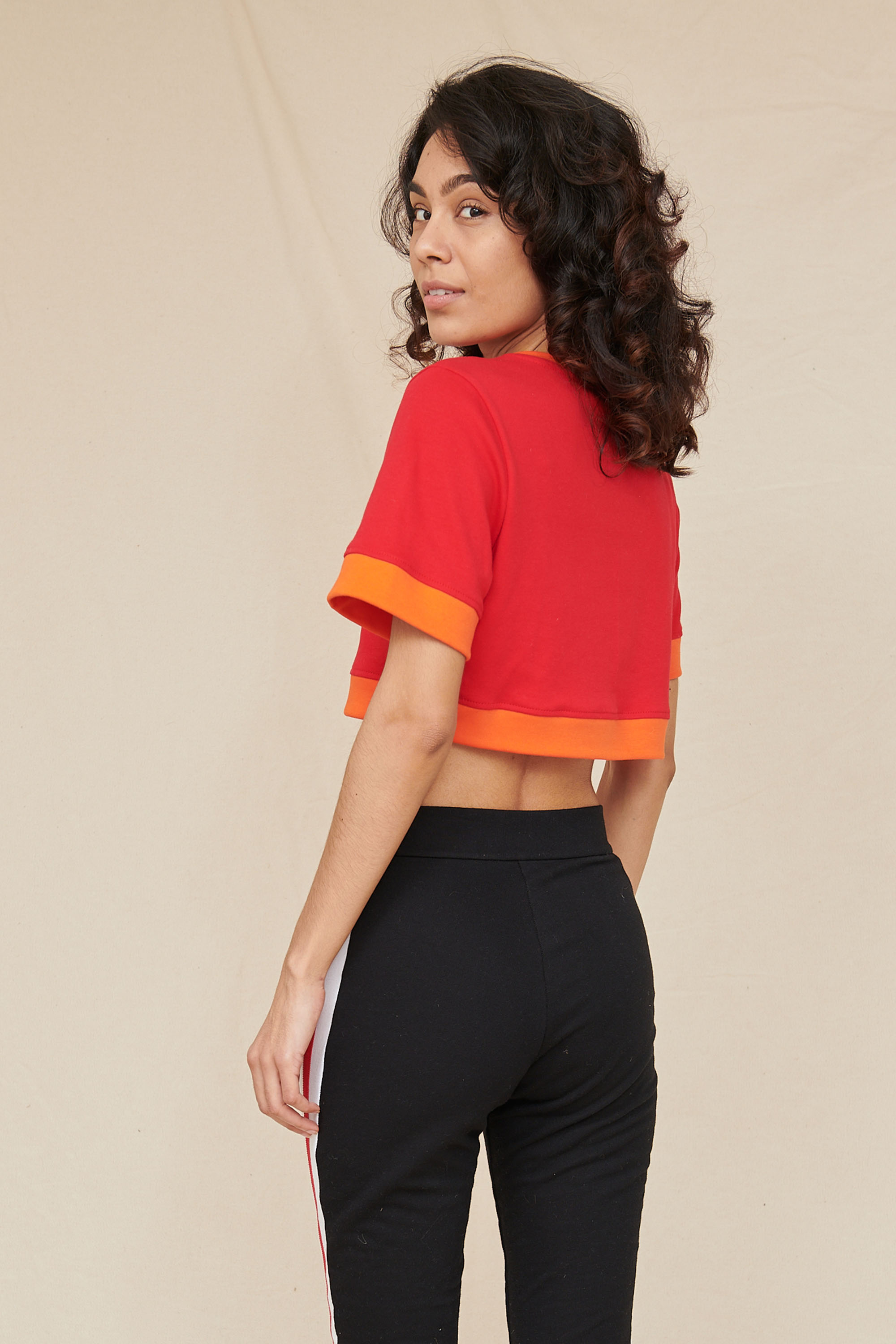 Crop top Jade manches larges et coton bio GOTS Cote