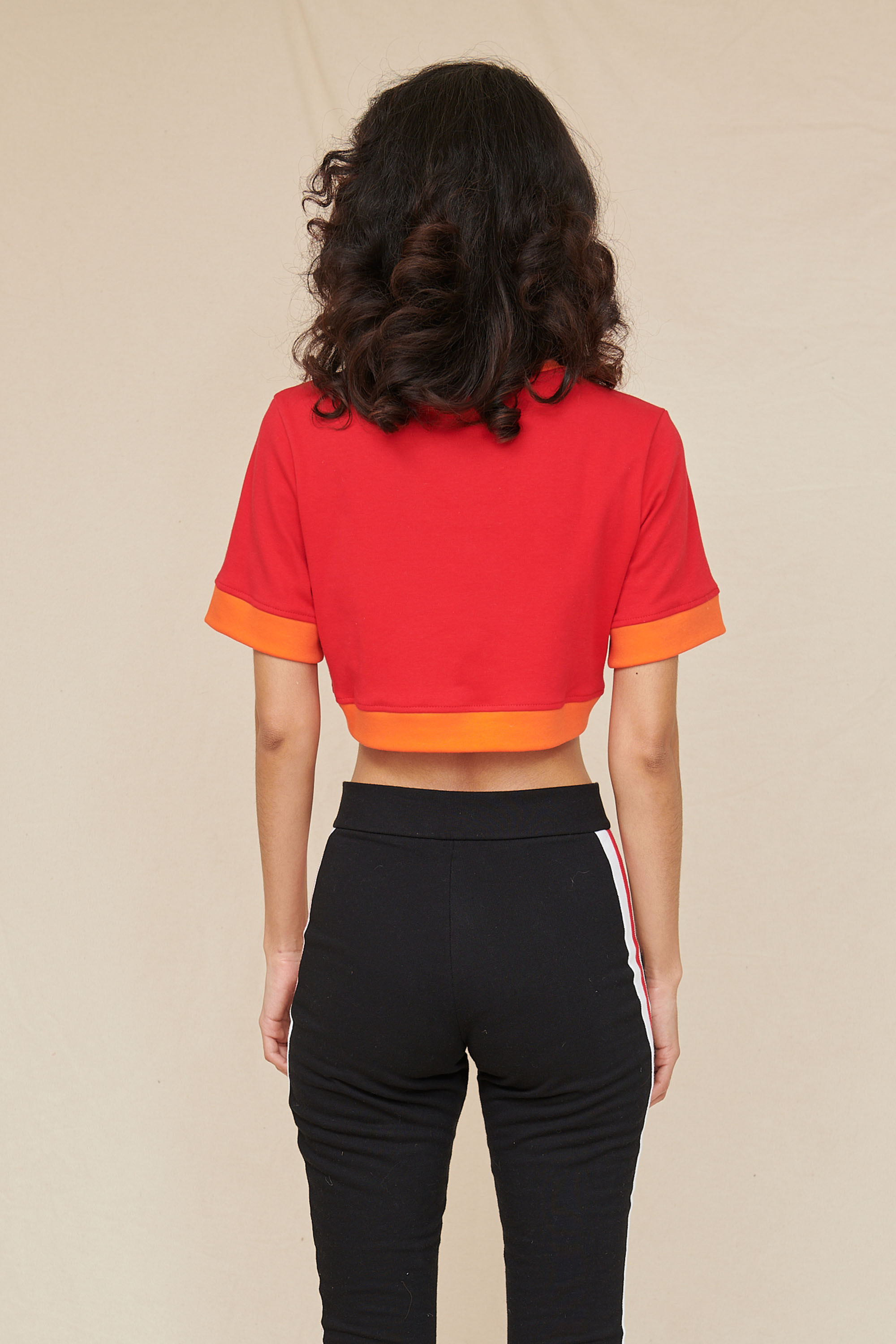 Crop top Jade manches larges et coton bio GOTS Dos