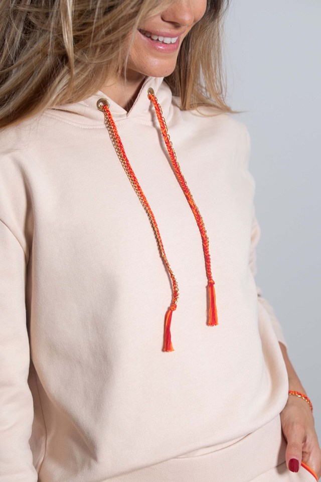 Sweatshirt Aliyah bijoux et coton bio GOTS Zoom
