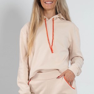 Sweat à capuche Beige avec bijoux en Coton bio - ALIYAH