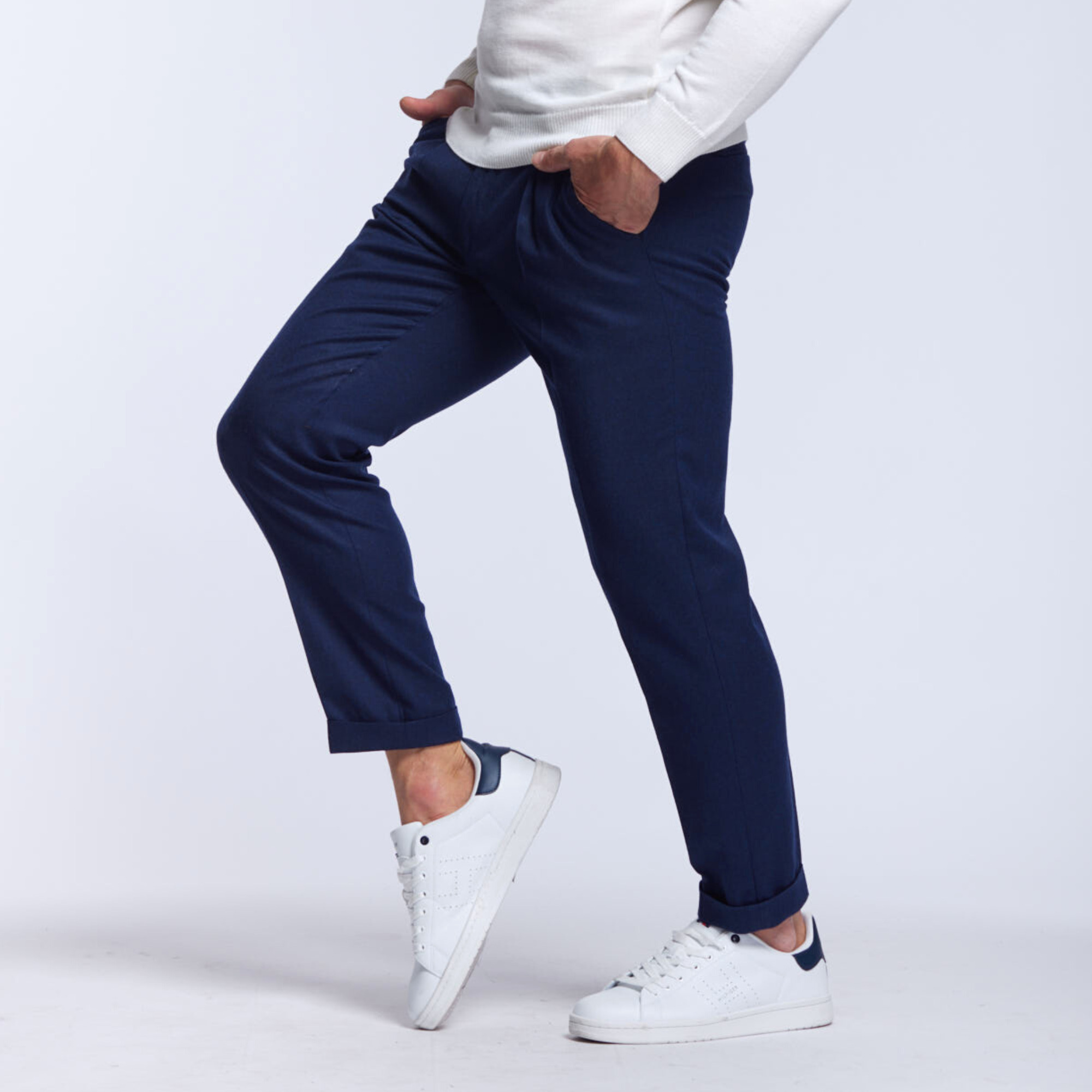 city pant Walter avec pince bleu outremer en laine merinos super 130