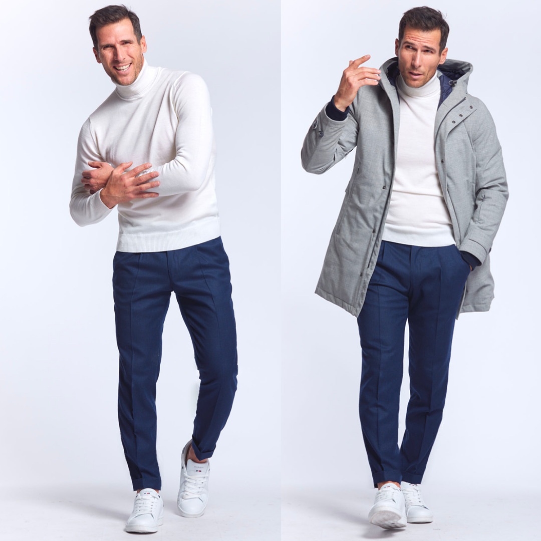 city pant Walter avec pince bleu outremer en laine merinos super 130