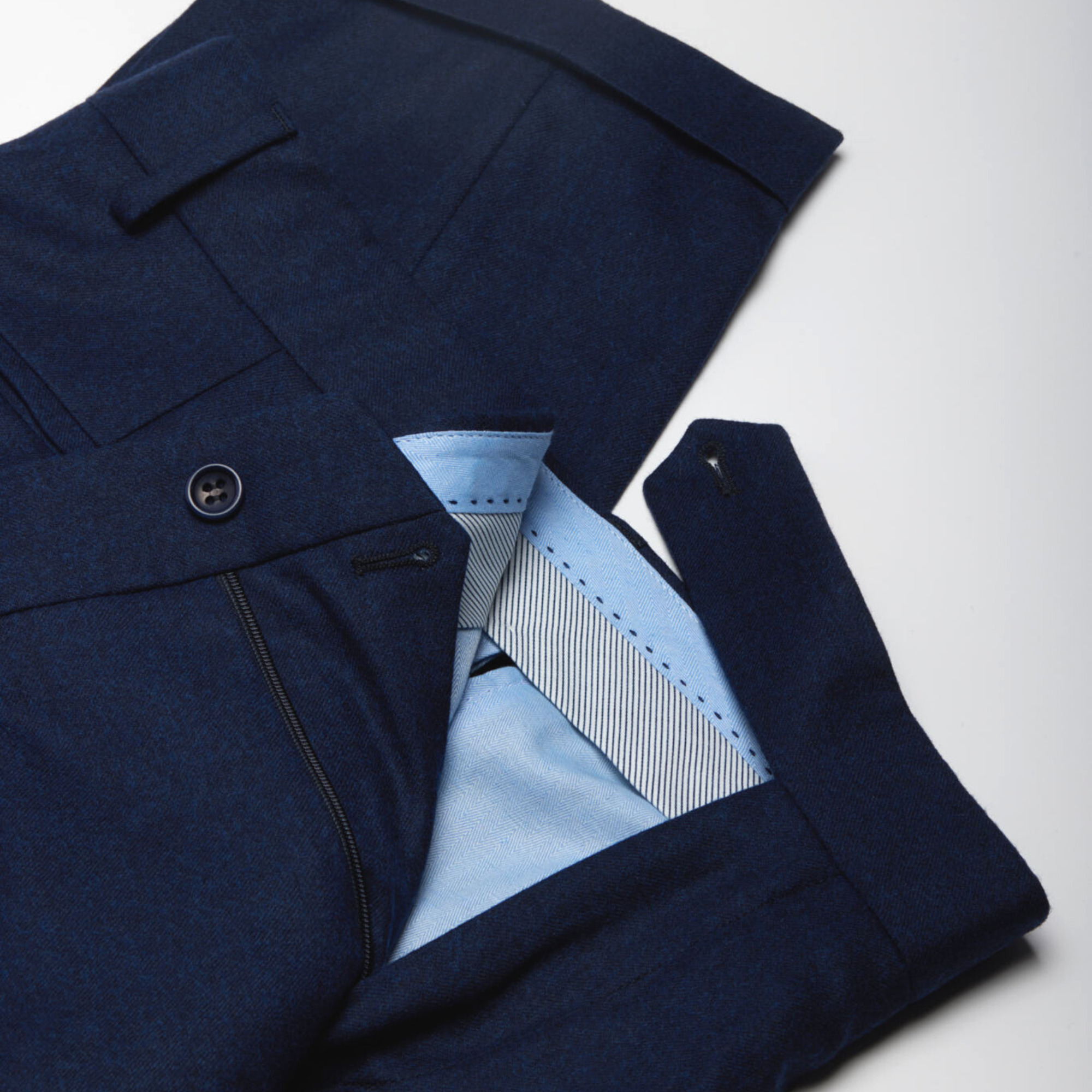 city pant Walter avec pince bleu outremer en laine merinos super 130