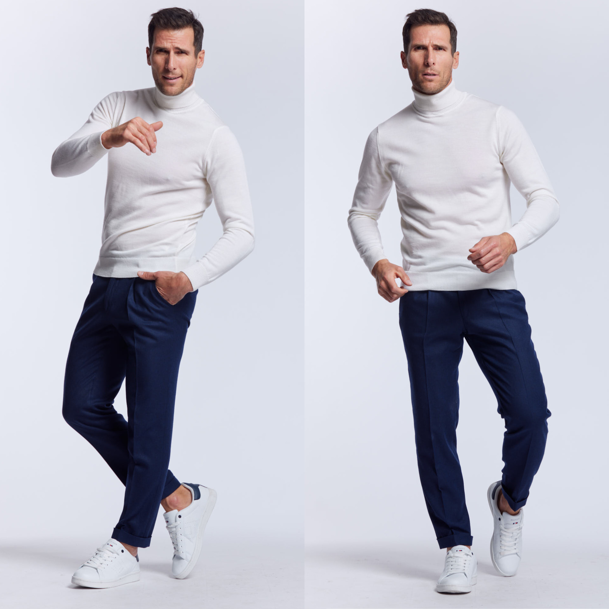 city pant Walter avec pince bleu outremer en laine merinos super 130