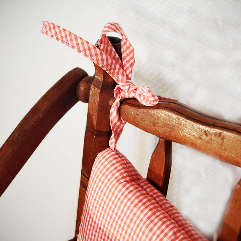 Coussin de Chaise Haute en Coton Bio Vichy 4