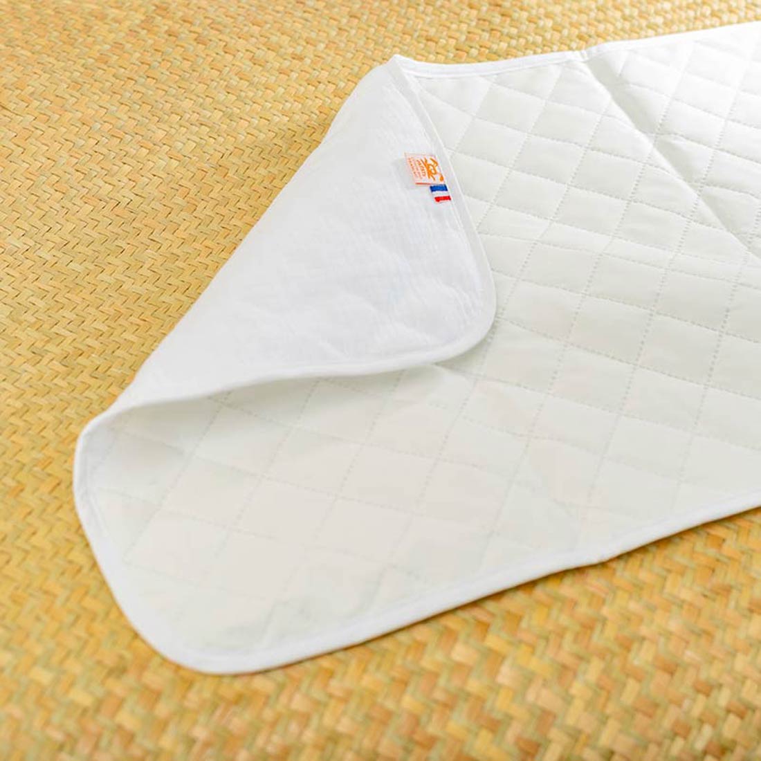 Tapis à Langer Nomade Lubiana en Coton Bio Blanc 6