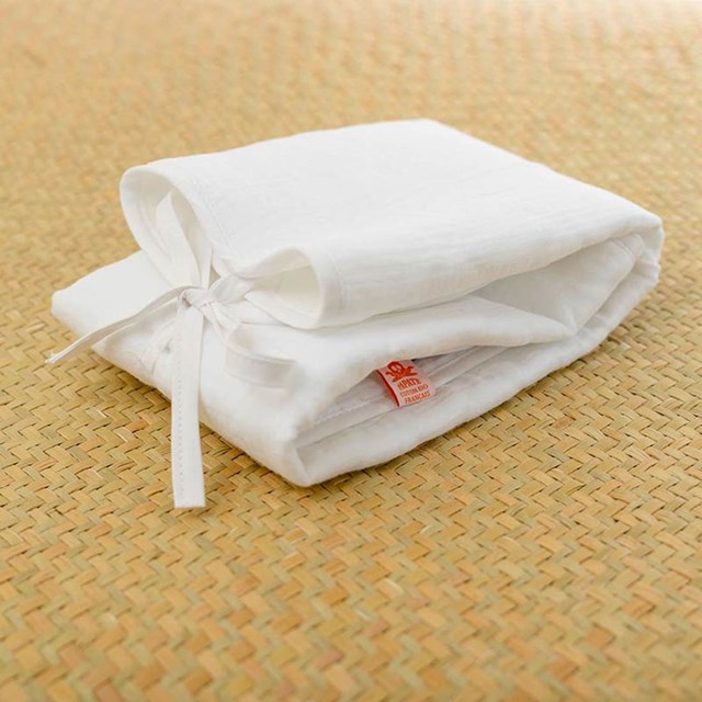 Tapis à Langer Nomade Lubiana en Coton Bio Blanc 2
