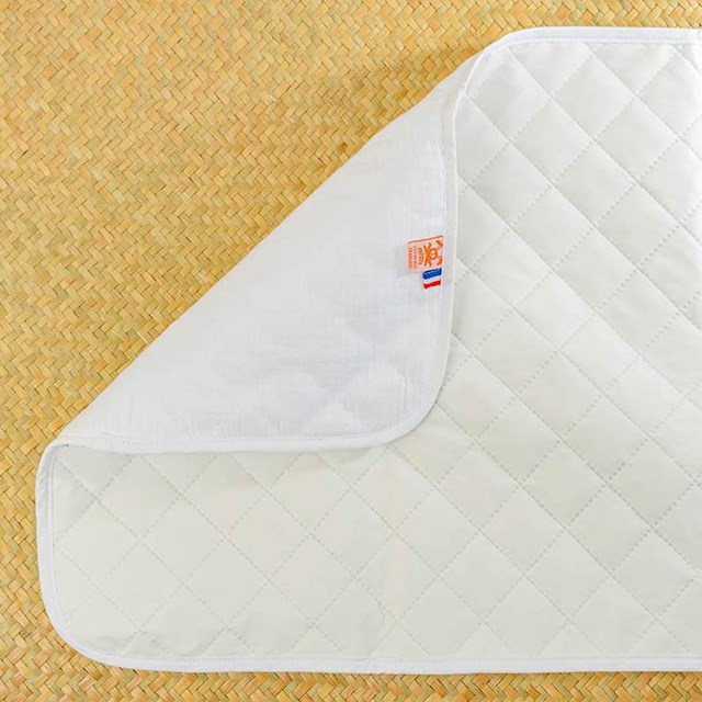 Tapis à Langer Nomade Lubiana en Coton Bio Blanc 3