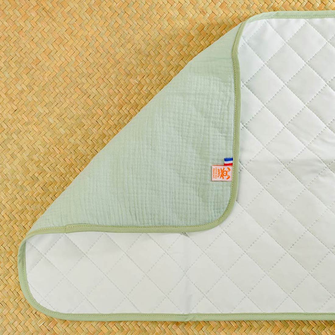 Tapis à Langer Nomade Lubiana en Coton Bio Vert 4