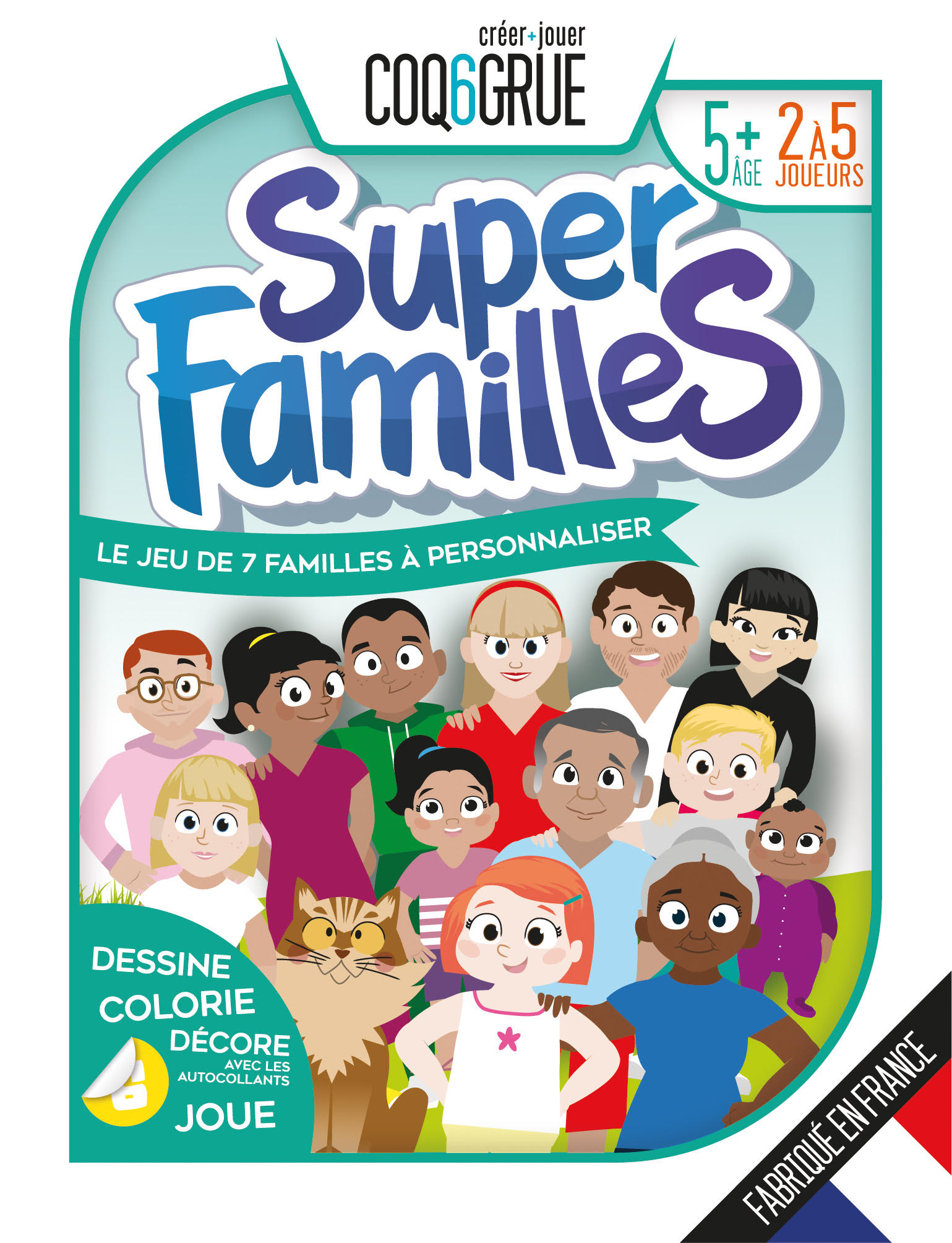 Super Familles le jeu de 7 familles créatif à personnaliser par les enfants à partir de 5 ans