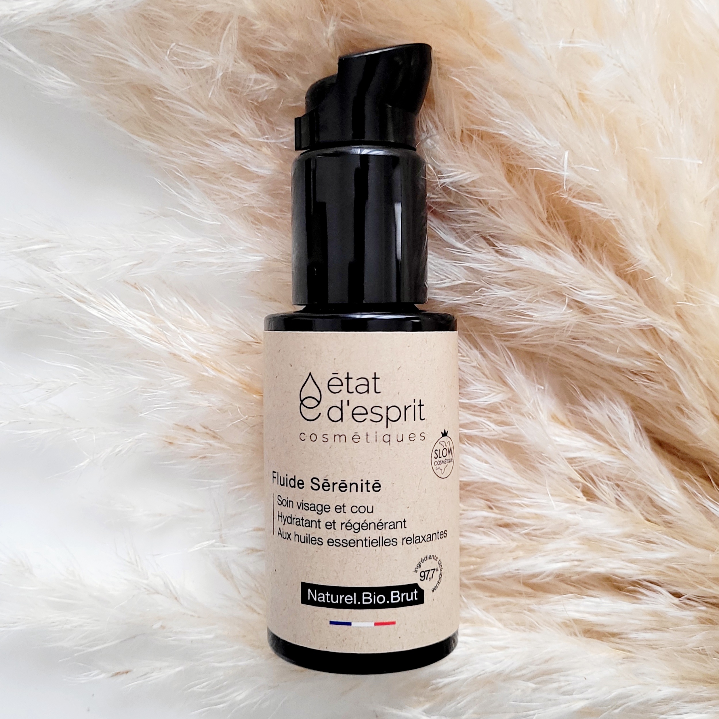 Fluide visage à base de gel d'aloe vera et huile de prune naturel et bio