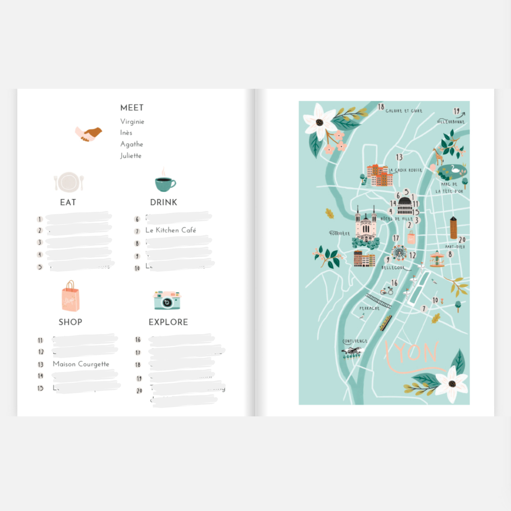 City-guide de Lyon illustré et engagé - Format papier A6 4