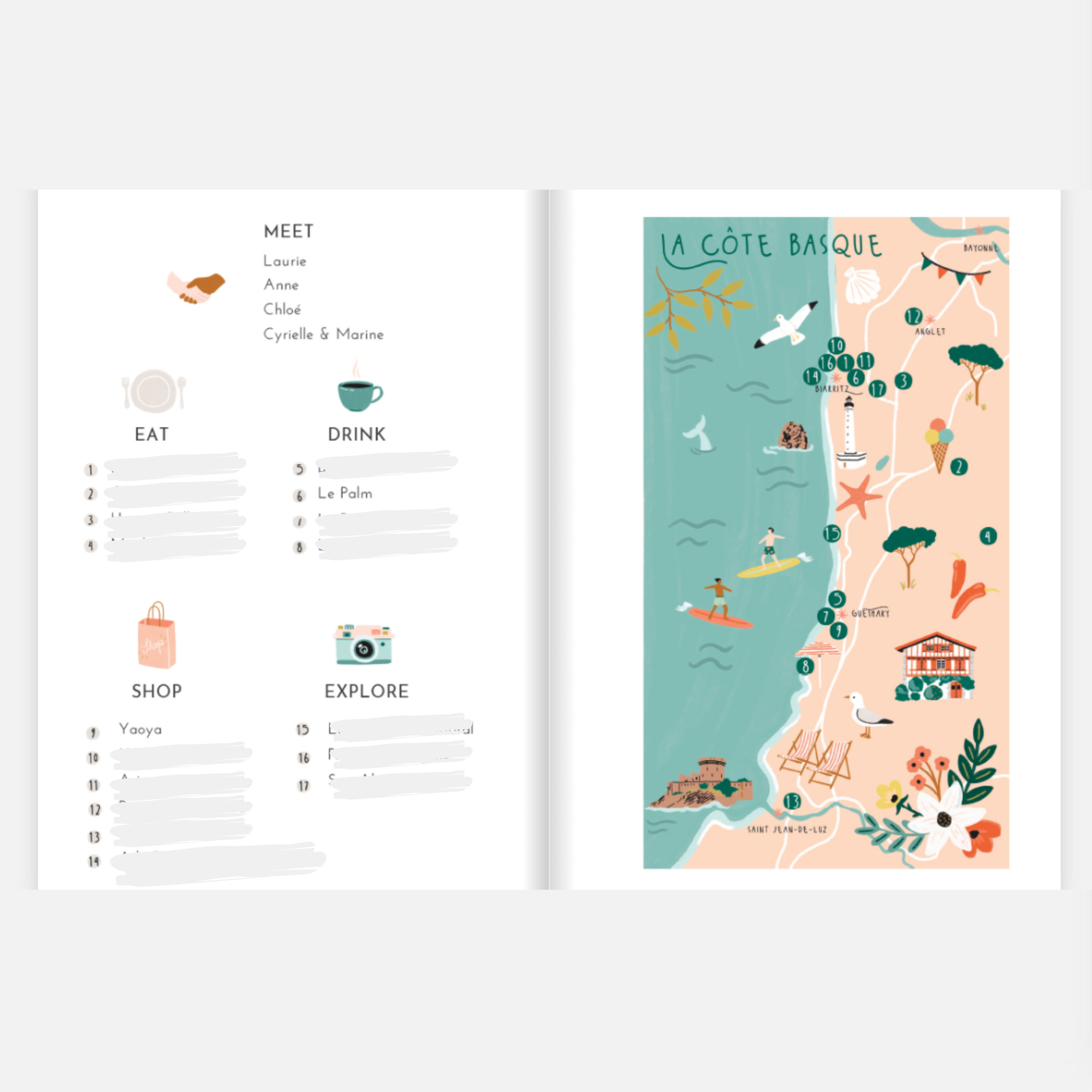 City-guide de Biarritz illustré et engagé - Format papier A6 4