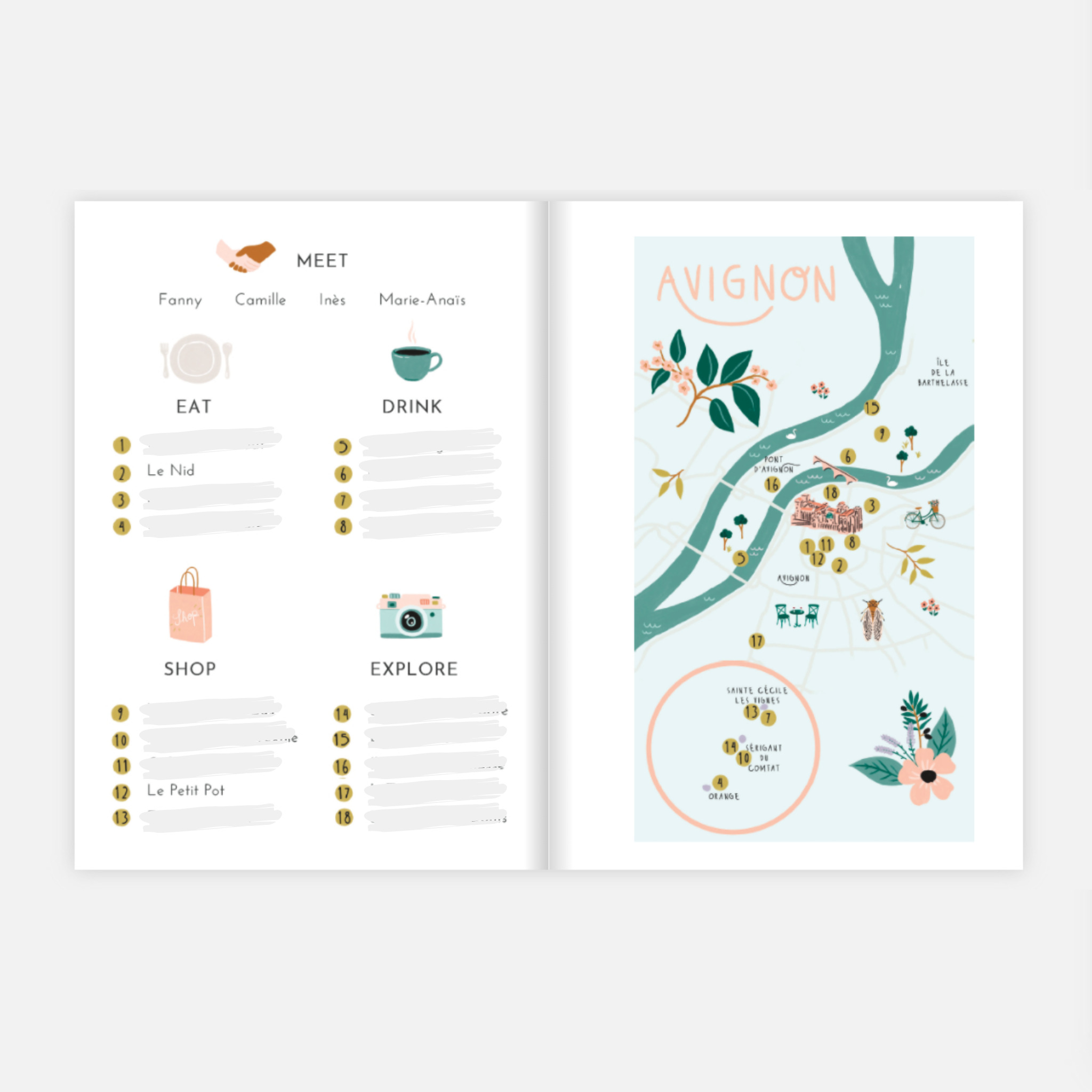 City-guide d'Avignon illustré et engagé - Format papier A6 4