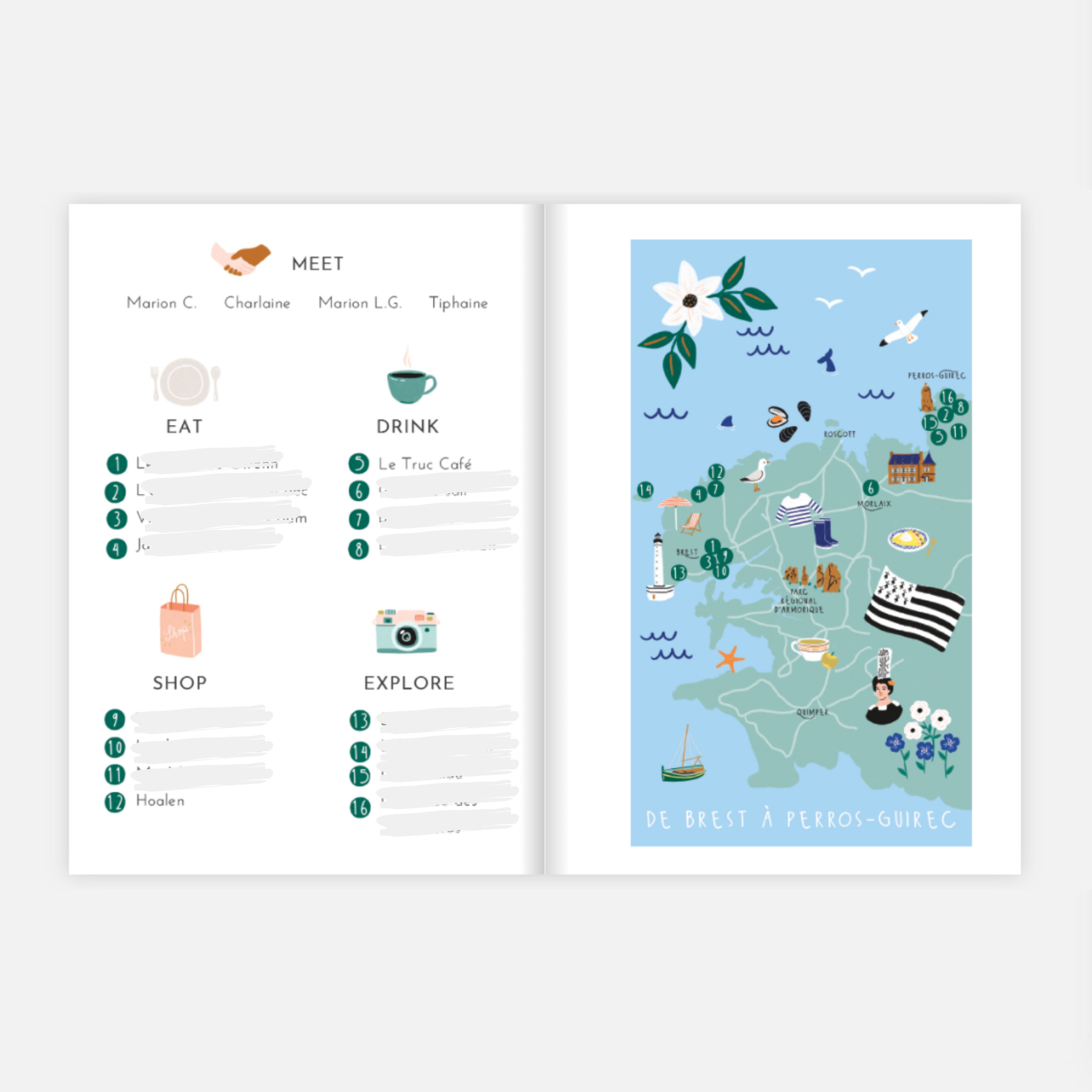 City-guide de Quimper, Brest et Perros-Guirec illustré et engagé - Format papier A6 4