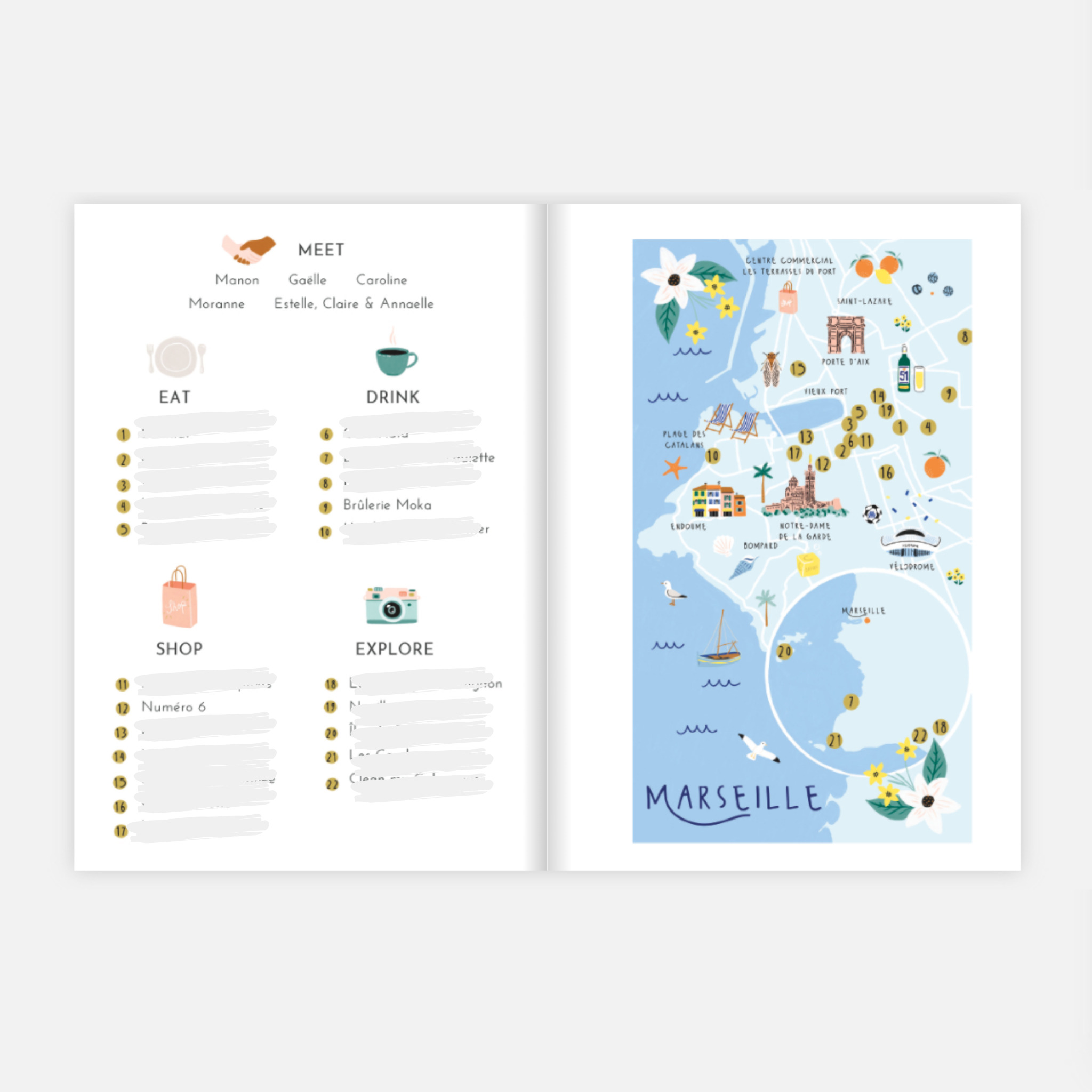 City-guide de Marseille illustré et engagé - Format papier A6 4