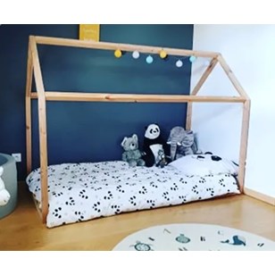 Lit cabane montessori en bois 70x160 cm