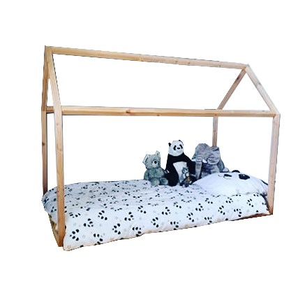 Lit cabane montessori 70x160 cm en bois