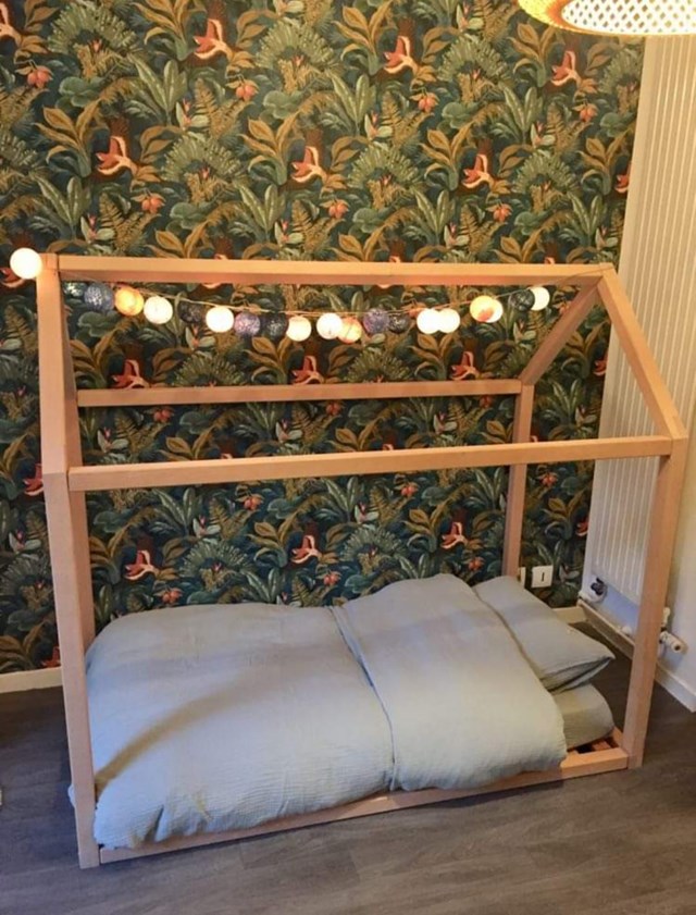 Lit cabane montessori en bois 70x140 cm