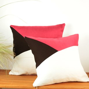 Coussin confectionné avec d'anciens rideaux - “Rigolette” (40x40cm)  