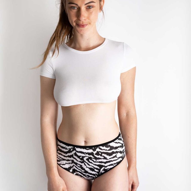 Culotte menstruelle Zèbre - Hyper confortable et absorbante